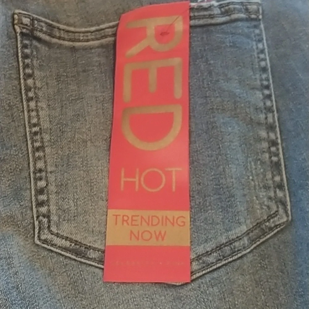 Forever 21 Celebrity Pink Skinny Distressed Raw Hem Ankle Jeans sz plus 22 - Picture 10 of 15